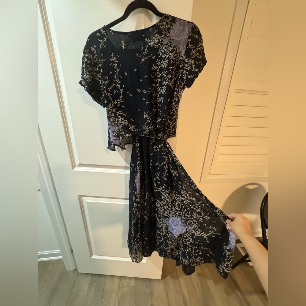 Navy blue midi dress in medium